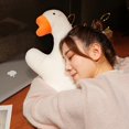 thumbnail image 7 of Tnobhg Waist Pillow Comfortable White Goose Plush Toy Relieve Back Pain Ergonomic Design Soft Cute Doll Cushion, 7 of 7