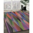 thumbnail image 3 of Ahgly Company Machine Washable Indoor Square Transitional Rose Dust Purple Area Rugs, 4' Square, 3 of 7