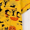 thumbnail image 5 of CUZIBR Girls Outfits Sets Halloween Pumpkin Bat Cat Print Lapel Button Short Sleeve Pajama Top Matching Shorts Two Piece Kids Sleepwear Set,Yellow,5-6 Years, 5 of 9