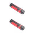 thumbnail image 2 of Soidarity Linterna ABS LED COB portátil 3W luz de trabajo Jogging nocturno emergencia antorcha eléctrica herramienta de iluminación luces con gancho Rojo 2piezas Soidarity CBP194236, 2 of 6