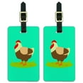 thumbnail image 1 of Chicken in Profile Luggage ID Tags Suitcase Carry-On Cards - Set of 2, 1 of 3