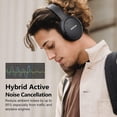 thumbnail image 2 of Hybrid Active Noise Cancelling , Wireless Over Ear Bluetooth with Microphone, 70H Playtime, Foldable Headphone with HiFi Audio, Deep Bass for Home Travel Office, 2 of 4