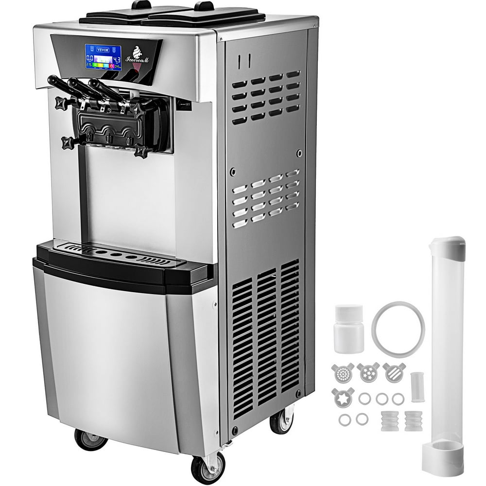 VEVOR 2300W Commercial Soft Ice Cream Machine 3 Flavors,Soft Serve