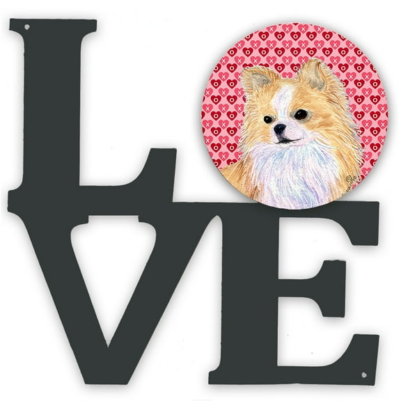 Carolines Treasures SS4473WALV Chihuahua Hearts Love and Valentines Day Portrait Metal Wall Artwork LOVE 12X12