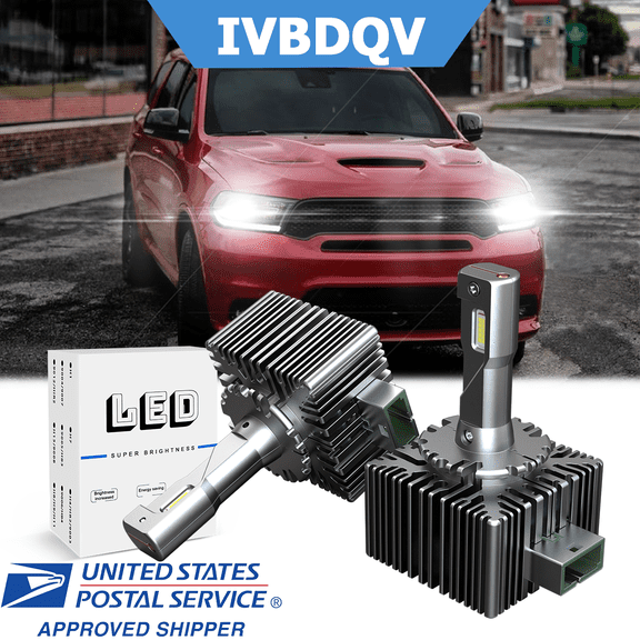 For Dodge Durango 2014-2020 LED Headlight Bulb D3S/D3R High/Low Beam 6500K Ultra White 2pcs