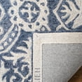 thumbnail image 6 of SAFAVIEH Micro-Loop Lagrange Floral Wool Area Rug, Blue/Ivory, 5' x 5' Round, 6 of 7