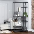 thumbnail image 3 of Systembuild Evolution Mission District Metal Bookcase Room Divider, Graphite, 3 of 8
