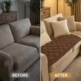 thumbnail image 4 of Couch Cover for Dogs Washable, Non Slip Fuzzy Pet Couch Covers，Sofa Pet Friendly, Thick Soft Sofa Slipcovers Cushion Protector,Brown 27.6" x 47", 4 of 10