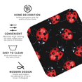 thumbnail image 4 of Honeii Beautiful Red Ladybug Print Leather Coaster Set of 6, Ideal for Safeguarding Your Furniture from Drinks Spills and Effortless Cleanup,Square, 4 of 7