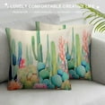 thumbnail image 3 of HENGT Cactus Throw Pillow Covers Tropical Desert Succulent Plants Pillowcases Decorative Square Cushion Cover for Home Sofa Live Room (Desert Succulent), 3 of 5
