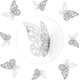 thumbnail image 3 of 24 Uds. Adornos de mariposas 3D pegatinas removibles vívidas con 3 tamaños diferentes (plata), 3 of 5