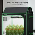 thumbnail image 6 of VIVOSUN R556 5x5 Grow Tent, 60"x60"x72" Roof Cube Tent with Observation Window and Floor Tray for Hydroponics Indoor Plant for VSF6450, 6 of 9