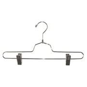NAHANCO 14" Slim and Sleek Metal Skirt/Pant Hanger, Polished Chrome