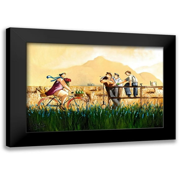 West, Ronald 14x11 Black Modern Framed Museum Art Print Titled - Farm Scene