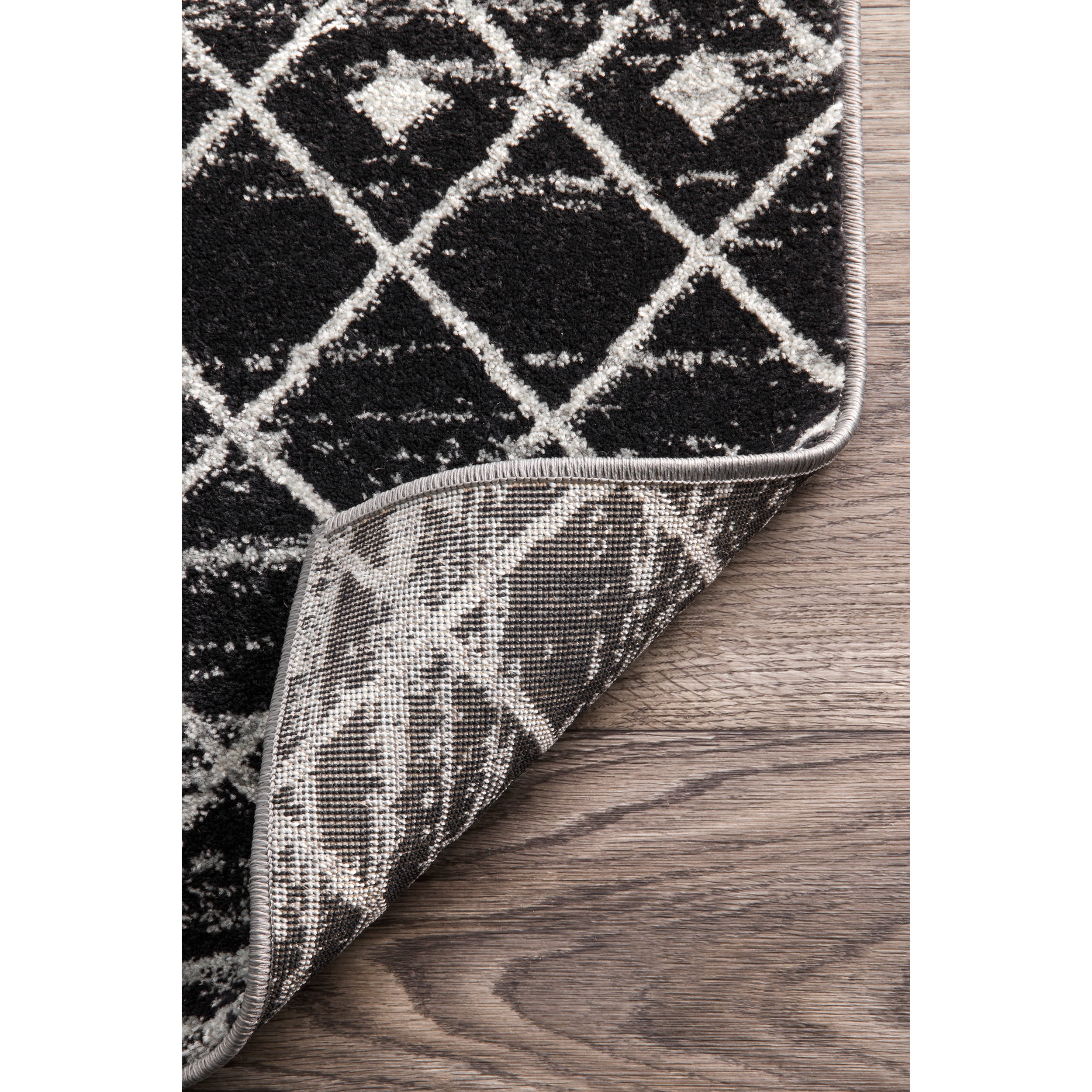 nuLOOM Moroccan Blythe Area Rug, 6' Square, Black