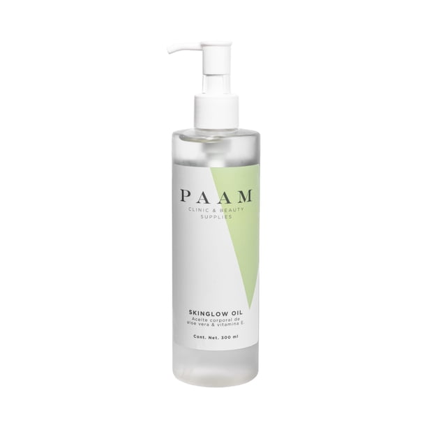 PAAM | SkinGlow Oil – Aceite Corporal Hidratante y Regenerador, Aloe Vera y Vitamina E, aceite corporal de rápida absorción, deja tu piel suave y luminosa sin dejar res