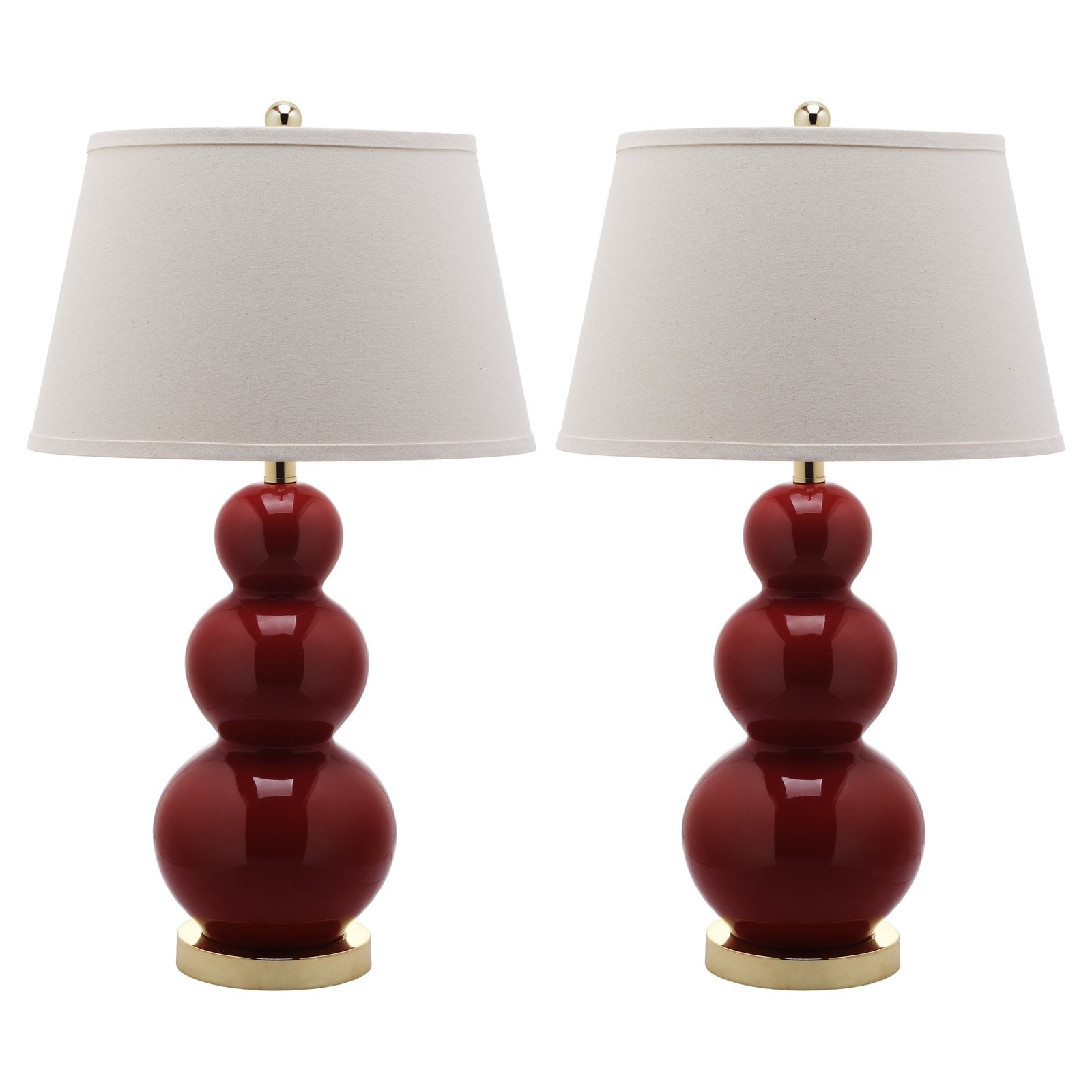 Safavieh Pamela LIT4095 Triple Gourd Table Lamp Set of 2