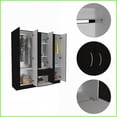 thumbnail image 3 of Armoires, Modern Black Wengue & White 1 Drawer 7 Door 8 Shelf | Wenge | Particle Board, 3 of 7