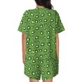 thumbnail image 6 of Fuzoiu Kiwi Fruit Print Women's Short-Sleeved Pajama Set,Lounge Sleepwear Set,Womens Pajama Sets 2 Piece,Button-Up Top and Shorts with Pockets-Small, 6 of 7