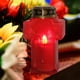 thumbnail image 5 of Lámpara de vela sin llama Rote, resistente a la lluvia, LED, vela funeraria | Iluminación LED para cementerio, velas LED con control remoto para casas encantadas, 5 of 8