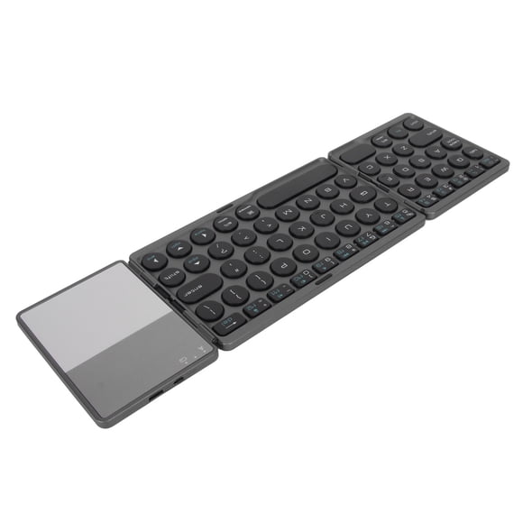 Foldable BT Keyboard, 64 Key Round Key Laptop Keyboard With Touchpad, Tablet PC Phone Multiple Device Connection, For IOS, For , For Win