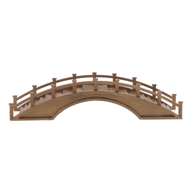Raindrops Bridge Miniature Wooden Arch Bridge Model Coffee 1 PCS for Garden Decoration