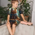 thumbnail image 4 of Fotbe Maple Meditating Bear Pijama Estampada de 2 Piezas para Niños – Ropa de Dormir de Manga Corta Cómoda para Niños y Niñas, Camiseta y Shorts de Algodón-XX-Large, 4 of 6