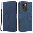 thumbnail image 1 of KAIYANG Funda para teléfono móvil Motorola Edge 40 5G, antiarañazos, de piel sintética, con estampado de líneas, estilo E, para Motorola Edge 40 5G, color azul, 1 of 5