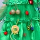 thumbnail image 2 of 1 pieza de sombrero y vestido de árbol de Navidad, disfraz de espectáculo de escenario para niños, disfraz de actuación navideña para niñas (tamaño 130 cm verde), 2 of 4