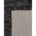 thumbnail image 6 of Unique Loom Outdoor Modern Collection Area Rug - Checker (7' 10" Square Black and White), 6 of 6