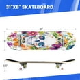 thumbnail image 3 of Complete Skateboards for Beginners,7 Layer Canadian Maple Double Kick Deck,31''Pro Cruiser Human Skate Board, 3 of 5