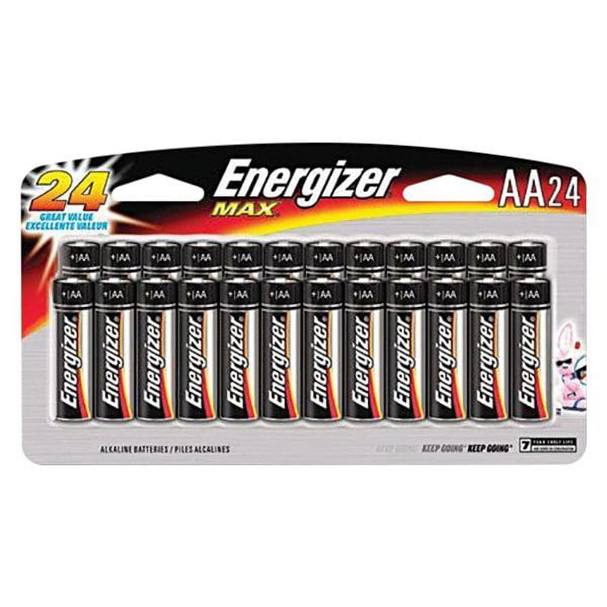 100 Batterie Alcaline Energizer Max AA E91 – Made In USA, Scadenza 2028, 1.5V
