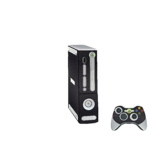 Microsoft Xbox 360 Original BLACK LEATHER Console Skin