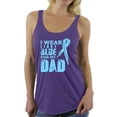 thumbnail image 1 of Awkward Styles Women's I Wear Light Blue for My Dad Graphic Racerback Tank Tops Prostate Cancer Awareness Ribbon, 1 of 4