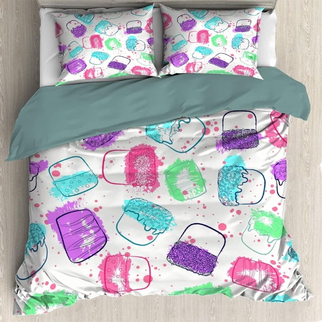 Funda Nórdica Queen 90 x 90 en Microfibra Lavada Ultra Suave Juegos de Fundas de Edredón