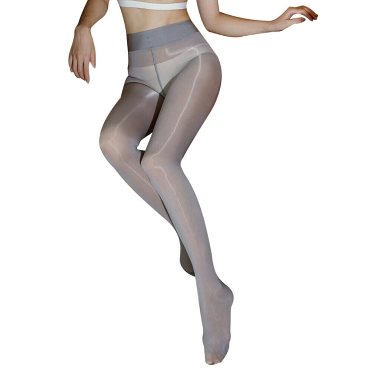 Multitrust Women Shiny Transparent Tights Oil Glossy Sheer Ultra Thin  Pantyhose