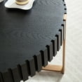 thumbnail image 7 of Modern Handcraft Drum Coffee Table 31.5 inch Round Coffee Table for Living Room,Small Coffee Table with Sturdy Pedestal,Black, 7 of 7