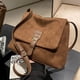 thumbnail image 3 of Bolso esmerilado para mujer, de gran capacidad, de moda, para otoño e invierno, bandolera popular, pequeño bolso cuadrado con textura popular, 3 of 6