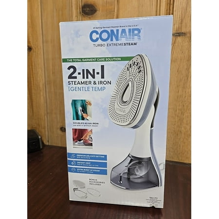 Conair Turbo Extremesteam 2 in 1 Steamer and Iron with Gentle Temp Accessories