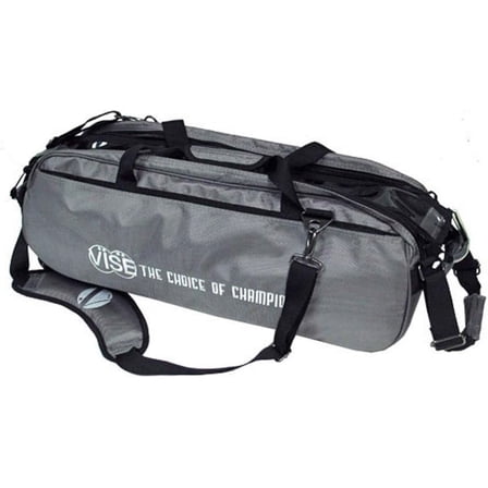 Vise Clear Top 3 Ball Tote Roller Bowling Bag- Gray