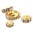 thumbnail image 1 of Spacer Charms Crystal DIY 50PCS Rhinestone Spacer Beads Loose Beads for Bracelet, 1 of 10