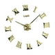 thumbnail image 4 of Reloj de pared grande plateado 3D sin marco con dígitos romanos, adhesivo para decoración de pared DIY Oro, 4 of 6
