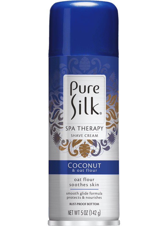 Pure Silk Coconut & Oat Flour Spa Therapy Shave Cream for Women, 5 ounces