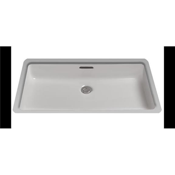 LT191G-01 0.5 x 12-0.37 Undermount Vitreous China Bathroom Sink, Cotton White