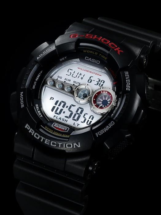 GSHOCK BLACK DIGITAL MENS RESIN SHOCK RESISTANT 7 YR BATTERY 20M