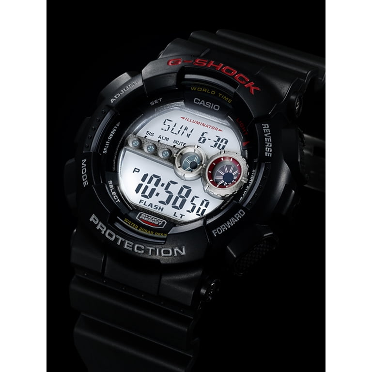 GSHOCK BLACK DIGITAL MENS RESIN SHOCK RESISTANT 7 YR BATTERY 20M