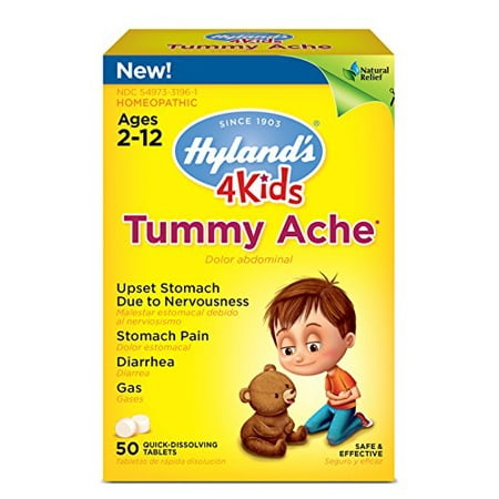 3 Pack Hyland's Tummy Ache 4 Kids Homeopathic Natural Relief 50 Tablets