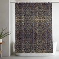 thumbnail image 5 of Vintage Brown Small Stall Shower Curtain, Waterproof Shower Curtains for Bathroom, Retro Abstract Mediterranean Style Art Washable Fabric Bath Curtain for Bathtub Decoration with Hooks 36x72 Inches, 5 of 9