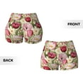 thumbnail image 5 of Kdxio Tulips Flowers Print Workout Shorts for Women Seamless Soft Smooth Gym Yoga Scrunch Active Shorts, 5 of 9