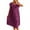 B-Purple, variant on Wyobmus Women's Ice Silk Pleated Nightgown Plus Size Sleep Dress Loose Cup Sleeve Sleepwear Solid Nightshirt A-Dark Blue